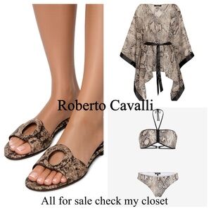Cavalli Class Snakeskin Pattern
Slide Sandals size 38